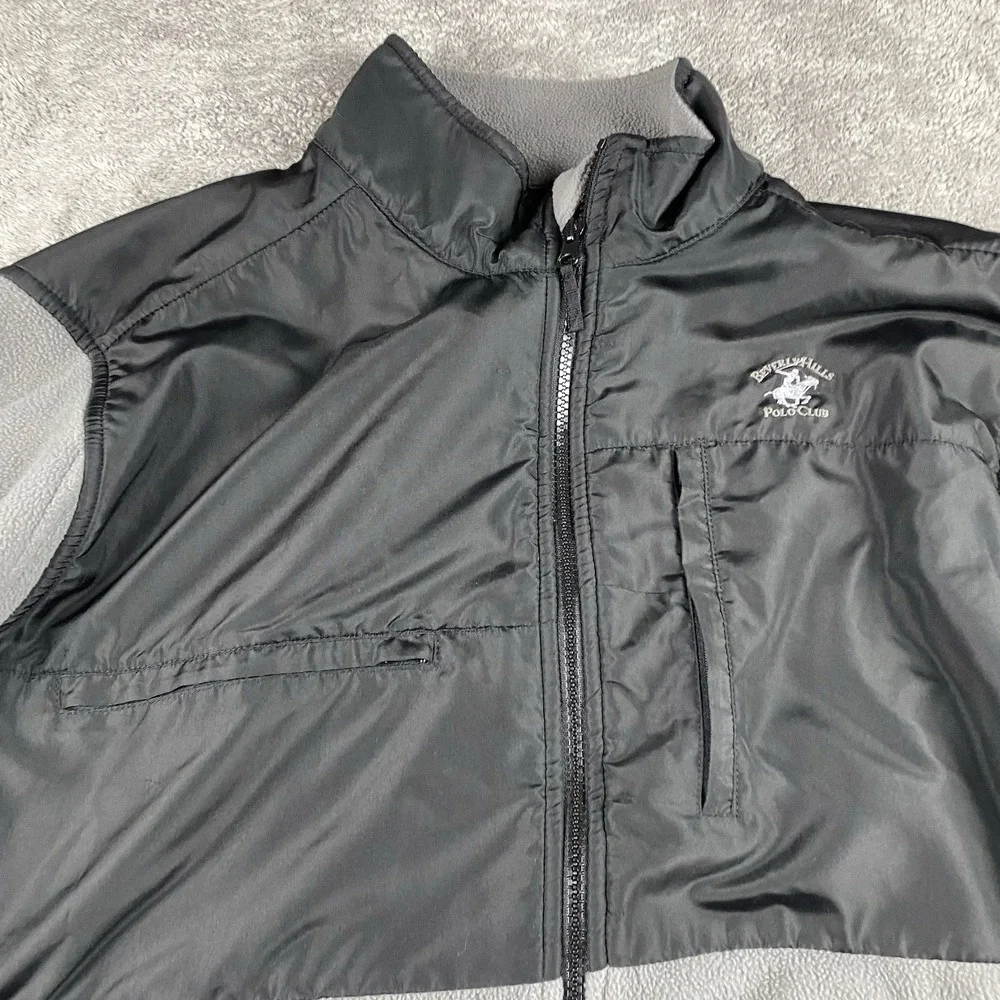 Beverly Hills Polo Club‎ Jacket Mens XXL Gray Black Fleece Zip Front